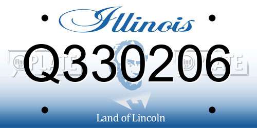 Q330206 Illinois License Plate