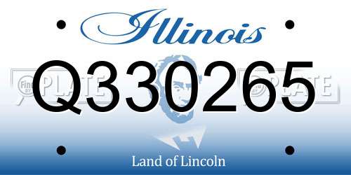 Q330265 Illinois License Plate