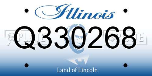 Q330268 Illinois License Plate