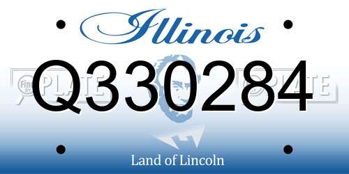 Q330284 Illinois License Plate