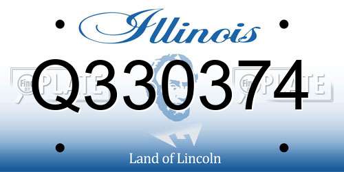 Q330374 Illinois License Plate