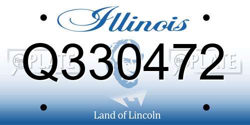 Q330472 Illinois License Plate