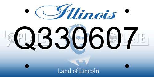 Q330607 Illinois License Plate
