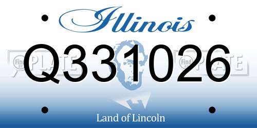 Q331026 Illinois License Plate