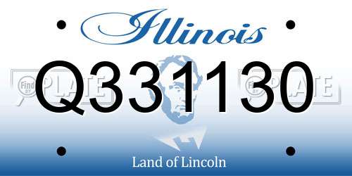 Q331130 Illinois License Plate