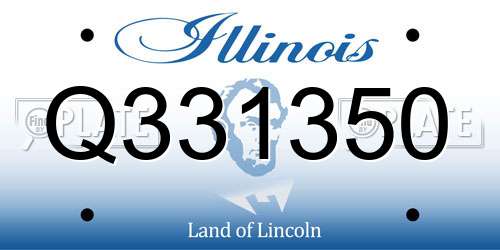 Q331350 Illinois License Plate