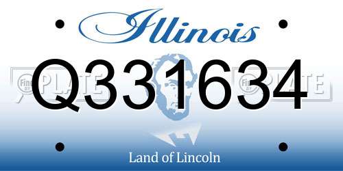 Q331634 Illinois License Plate