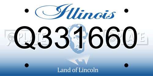 Q331660 Illinois License Plate