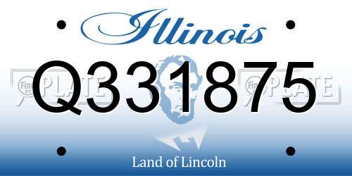 Q331875 Illinois License Plate