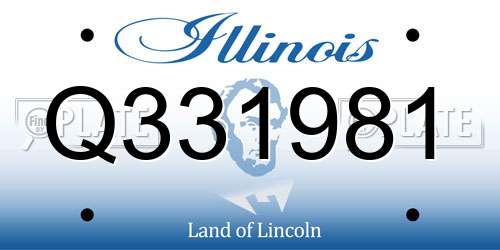 Q331981 Illinois License Plate