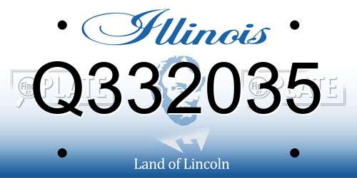 Q332035 Illinois License Plate