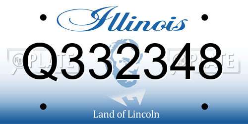Q332348 Illinois License Plate