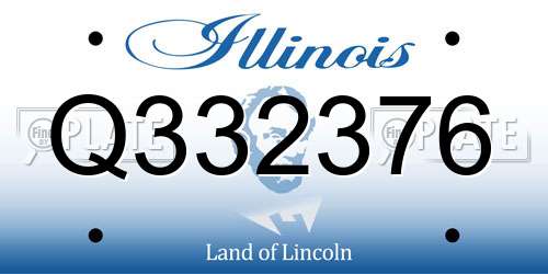 Q332376 Illinois License Plate