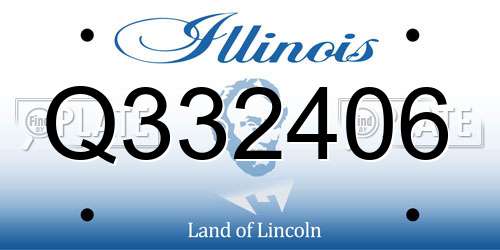 Q332406 Illinois License Plate
