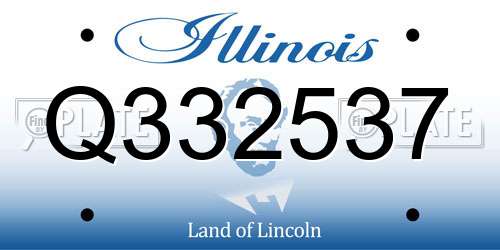Q332537 Illinois License Plate