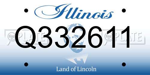 Q332611 Illinois License Plate