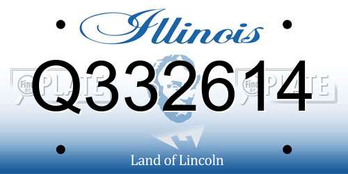 Q332614 Illinois License Plate