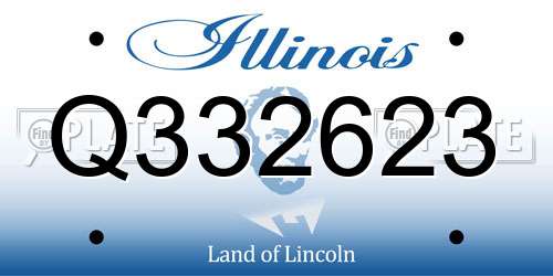 Q332623 Illinois License Plate