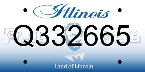 Q332665 Illinois License Plate