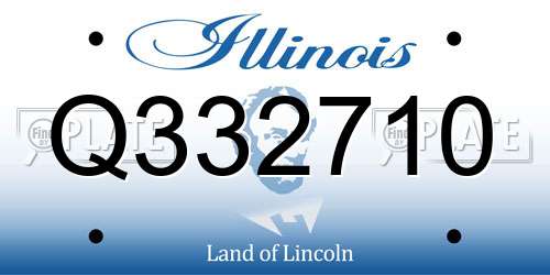 Q332710 Illinois License Plate