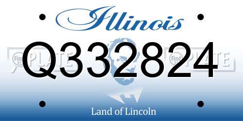 Q332824 Illinois License Plate