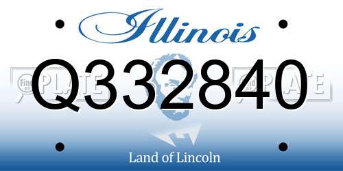 Q332840 Illinois License Plate