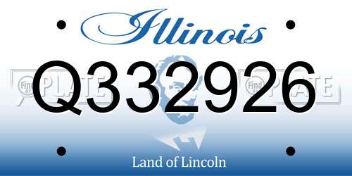 Q332926 Illinois License Plate