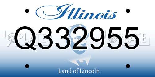 Q332955 Illinois License Plate