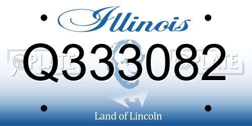 Q333082 Illinois License Plate