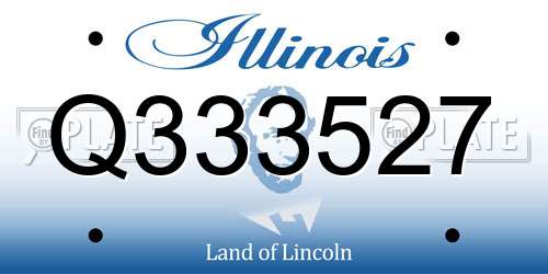 Q333527 Illinois License Plate