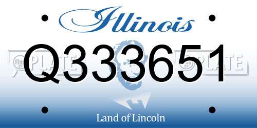 Q333651 Illinois License Plate