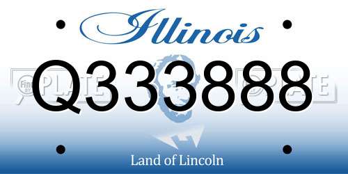 Q333888 Illinois License Plate