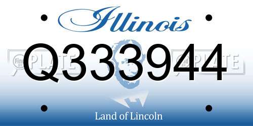 Q333944 Illinois License Plate