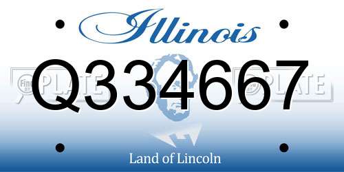 Q334667 Illinois License Plate
