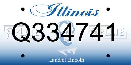 Q334741 Illinois License Plate