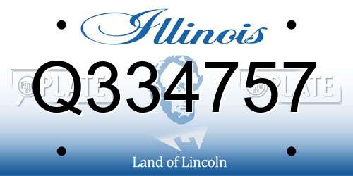 Q334757 Illinois License Plate