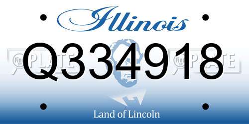 Q334918 Illinois License Plate
