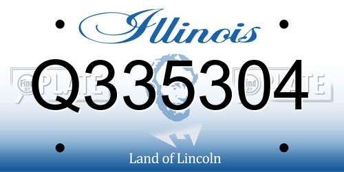 Q335304 Illinois License Plate