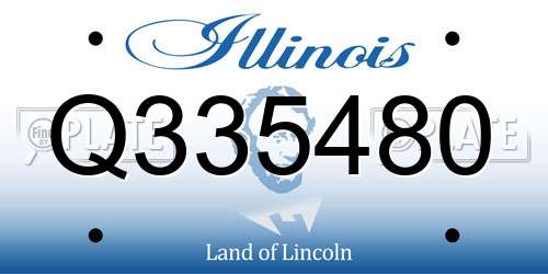 Q335480 Illinois License Plate