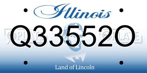 Q33552O Illinois License Plate