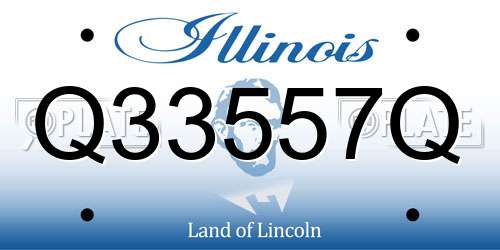 Q33557Q Illinois License Plate