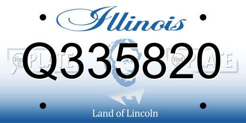 Q335820 Illinois License Plate