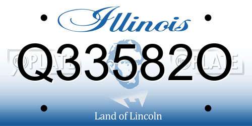 Q33582O Illinois License Plate