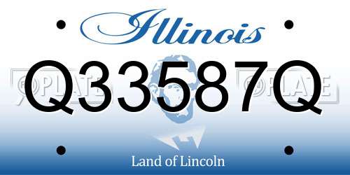 Q33587Q Illinois License Plate