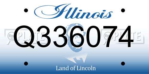 Q336074 Illinois License Plate