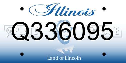 Q336095 Illinois License Plate