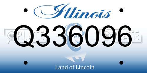 Q336096 Illinois License Plate