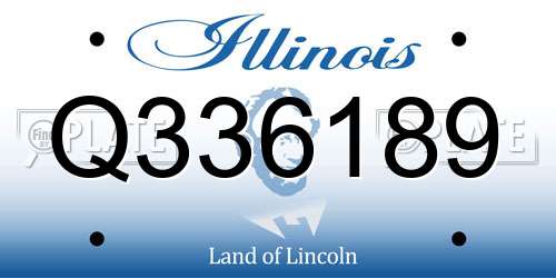 Q336189 Illinois License Plate