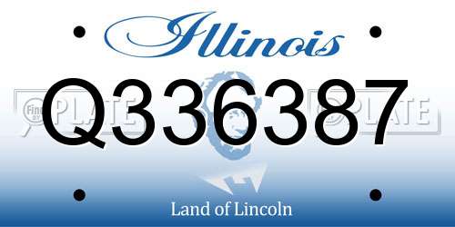 Q336387 Illinois License Plate