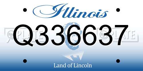 Q336637 Illinois License Plate